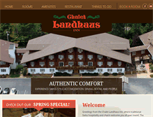 Tablet Screenshot of chaletlandhaus.com